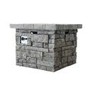 Alora 30-Inch Modern Outdoor 40K BTU Steel Frame Propane Fire Table With Lava Rocks (SAK12756) - Saksby Wholesale - Side View