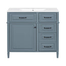 Alora 36-Inch Freestanding Bathroom Vanity With Ceramic Sink And Storage Cabinets [Faucet Not Included] (SAK86310)