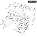 Alora 36-Inch Freestanding Bathroom Vanity With Ceramic Sink And Storage Cabinets [Faucet Not Included] (SAK86310) - Saksby Wholesale - Dimensions