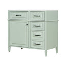 Alora 36-Inch Freestanding Bathroom Vanity With Ceramic Sink And Storage Cabinets [Faucet Not Included] (SAK86310) - Saksby Wholesale - Front Side View