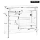 Alora 36-Inch Freestanding Bathroom Vanity With Ceramic Sink And Storage Cabinets [Faucet Not Included] (SAK86310) - Saksby Wholesale - Product Dimensions