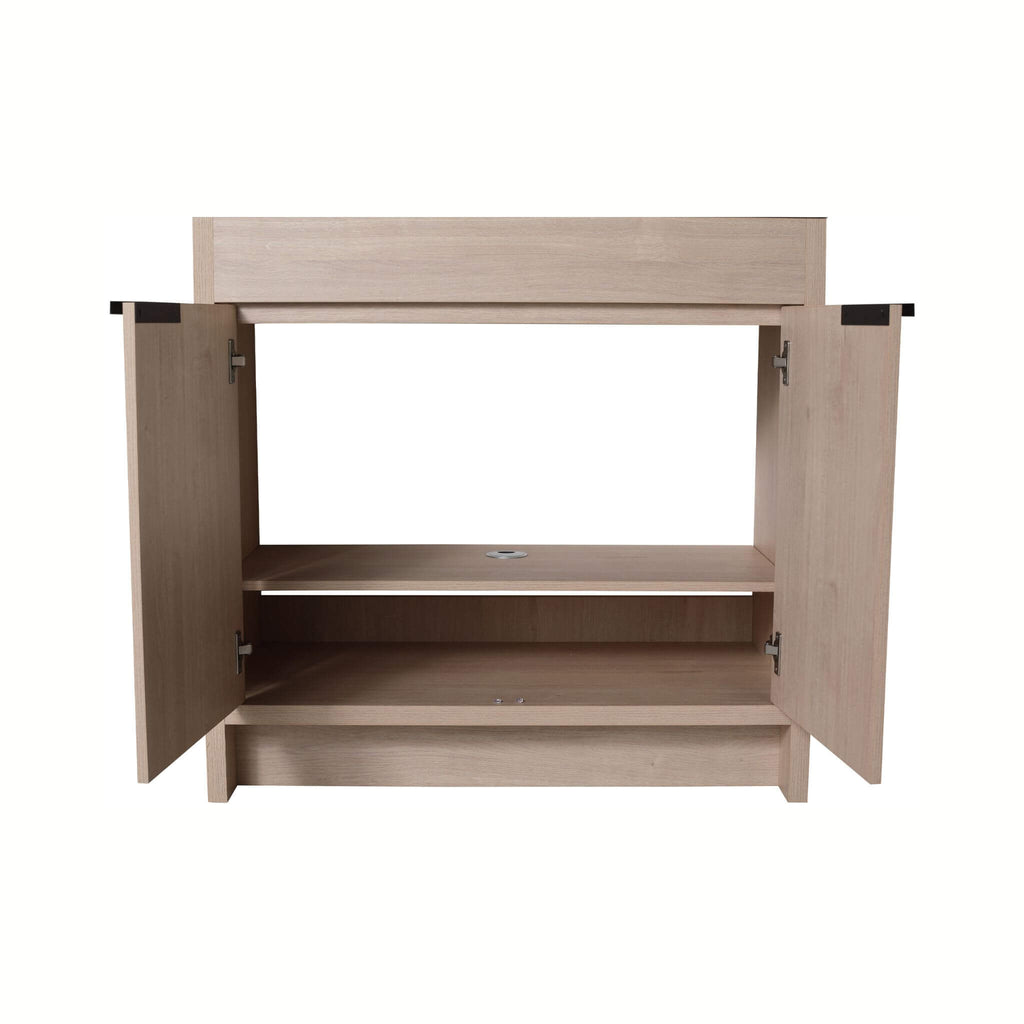 Alora 36-Inch Freestanding Bathroom Vanity With White Resin Sink (SAK92710) - Saksby Wholesale - Bottom Back View