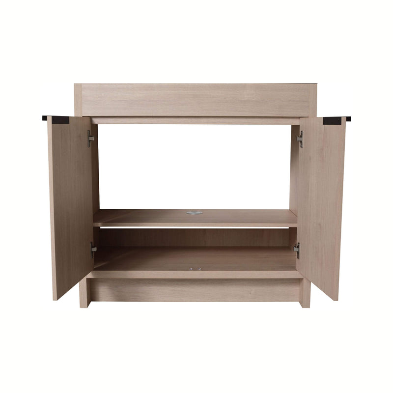 Alora 36-Inch Freestanding Bathroom Vanity With White Resin Sink (SAK92710) - Saksby Wholesale - Bottom Back View