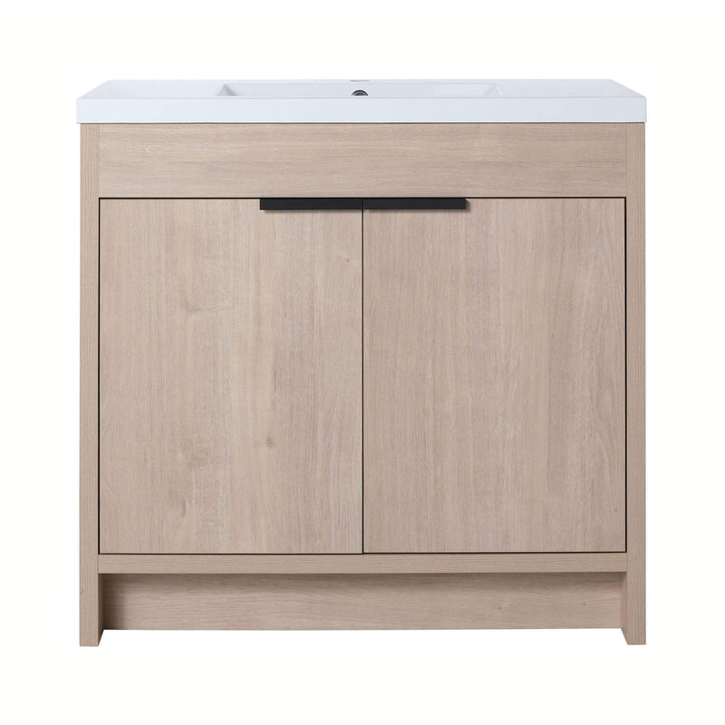 Alora 36-Inch Freestanding Bathroom Vanity With White Resin Sink (SAK92710) - Saksby Wholesale - Front View