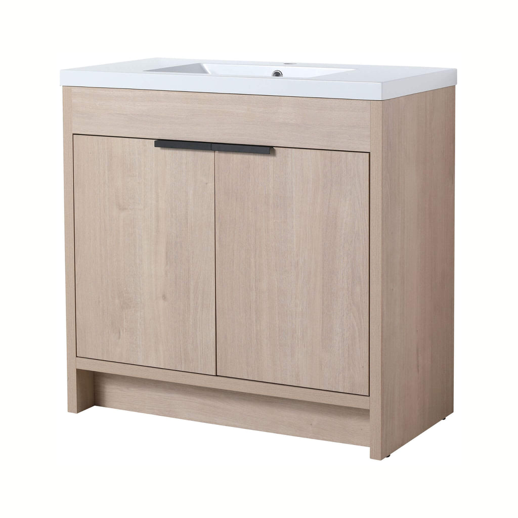 Alora 36-Inch Freestanding Bathroom Vanity With White Resin Sink (SAK92710) - Saksby Wholesale - Side Front View