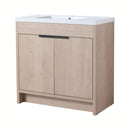 Alora 36-Inch Freestanding Bathroom Vanity With White Resin Sink (SAK92710) - Saksby Wholesale - Side Front View