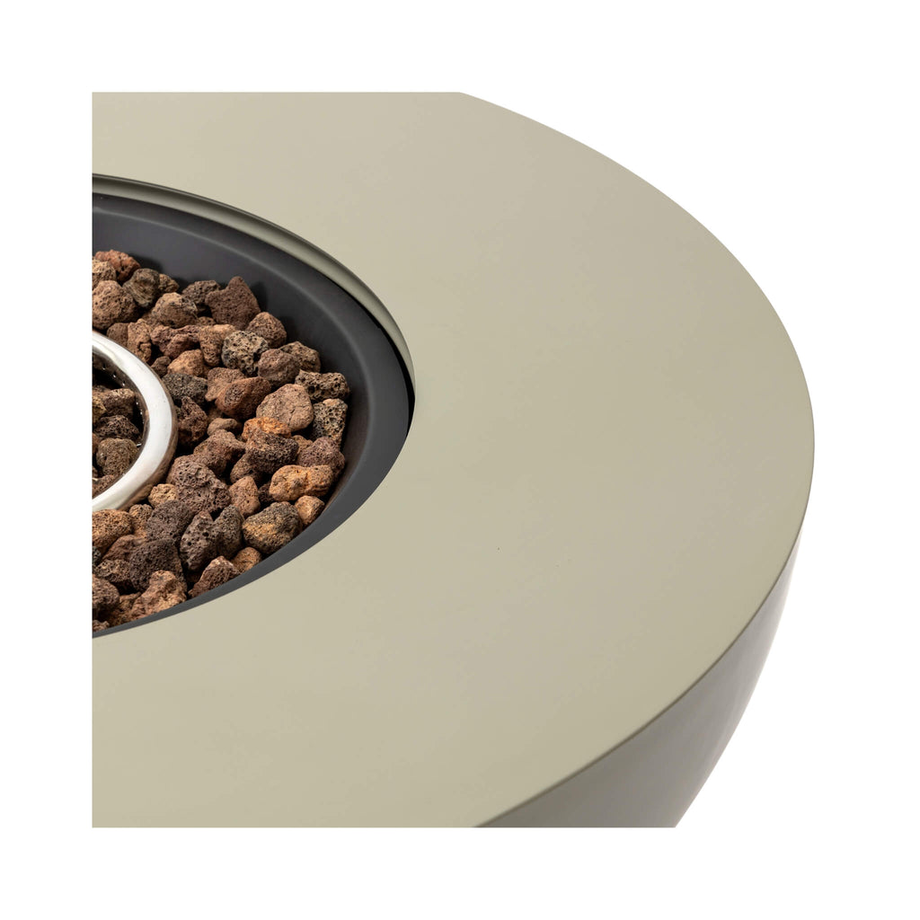 Alora 36-Inch Round Outdoor Iron Patio Fire Pit Table With Metal Cover (SAK71954) - Saksby Wholesale - Edge Finish View