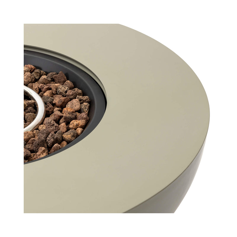 Alora 36-Inch Round Outdoor Iron Patio Fire Pit Table With Metal Cover (SAK71954) - Saksby Wholesale - Edge Finish View