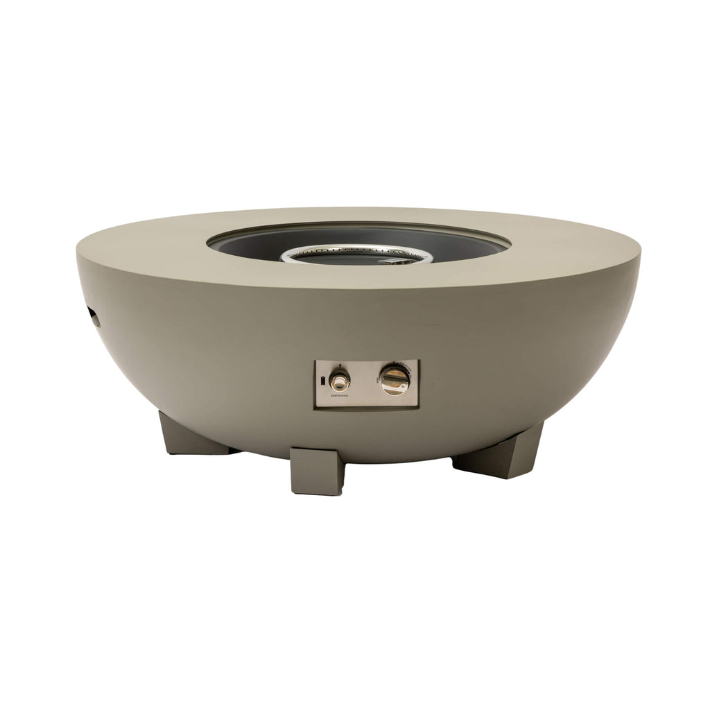 Alora 36-Inch Round Outdoor Iron Patio Fire Pit Table With Metal Cover (SAK71954) - Saksby Wholesale - Front and Switch View