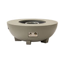 Alora 36-Inch Round Outdoor Iron Patio Fire Pit Table With Metal Cover (SAK71954) - Saksby Wholesale - Front and Switch View