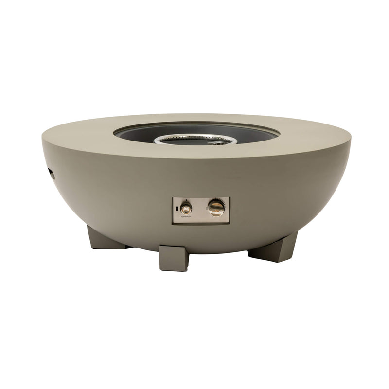 Alora 36-Inch Round Outdoor Iron Patio Fire Pit Table With Metal Cover (SAK71954) - Saksby Wholesale - Front and Switch View