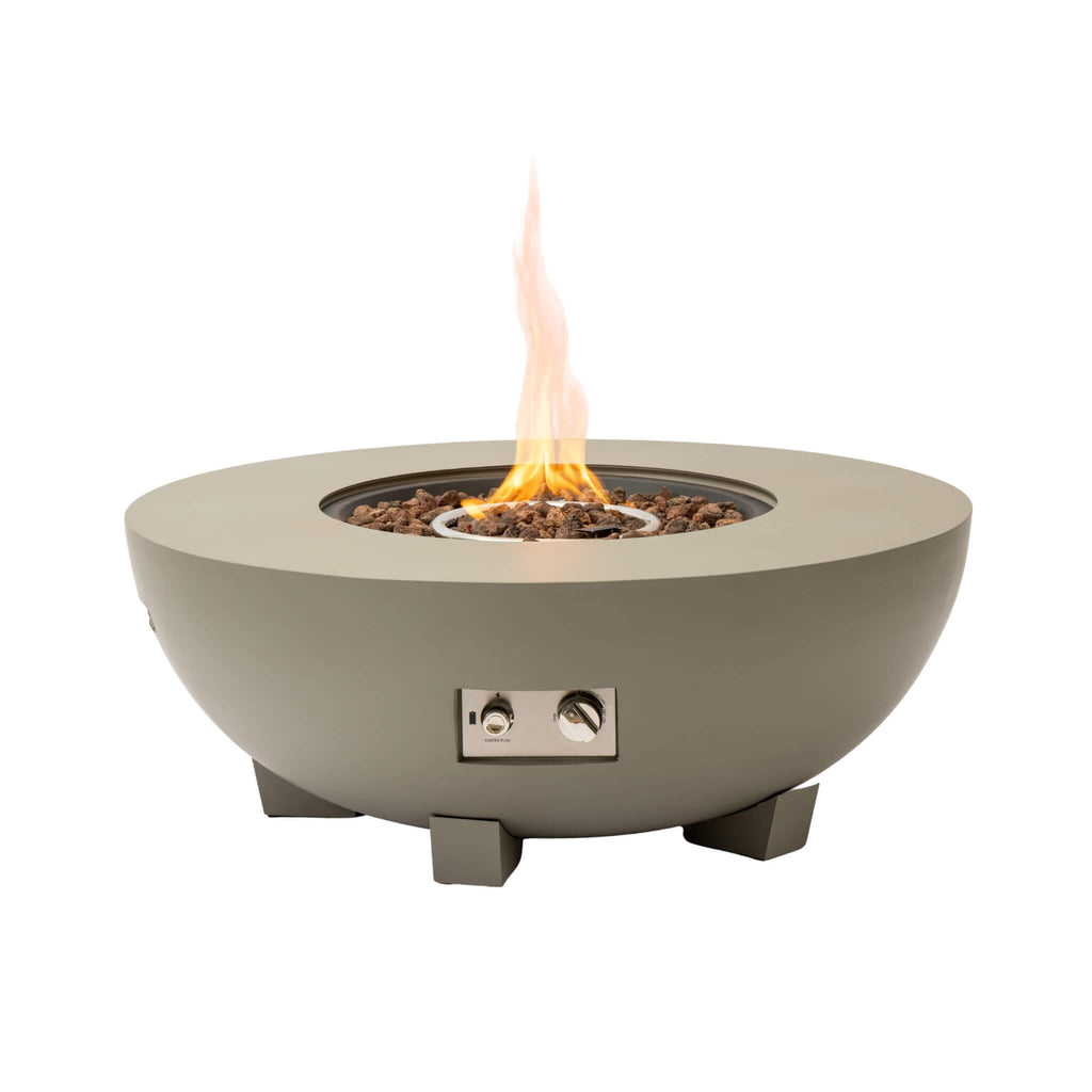 Alora 36-Inch Round Outdoor Iron Patio Fire Pit Table With Metal Cover (SAK71954) - Saksby Wholesale - Full View
