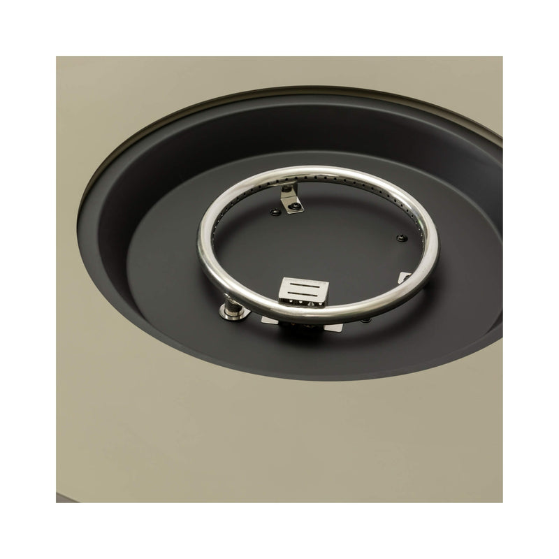 Alora 36-Inch Round Outdoor Iron Patio Fire Pit Table With Metal Cover (SAK71954) - Saksby Wholesale - Ring Burner View Without Stones