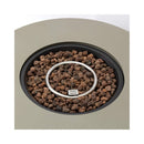 Alora 36-Inch Round Outdoor Iron Patio Fire Pit Table With Metal Cover (SAK71954) - Saksby Wholesale - Ring Burner View