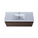 Alora 48-Inch Floating Walnut Bathroom Vanity With Resin Sink Soft Close Doors (SAK62941) - Saksby Wholesale - Top View