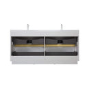 Alora 72-Inch White Freestanding Bathroom Vanity With Sink And Stone Resin Countertop (SAK31520) - Saksby Wholesale - Side View