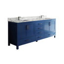 Alora 83-Inch Blue Modern Double Sink Freestanding Bathroom Vanity (SAK19761) - Front Left View