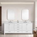 Alora 84-Inch Double Basin Freestanding Bathroom Vanity With Solid Wood Frame (SAK81794) - Saksby Wholesale - Bathroom Lifestyle
