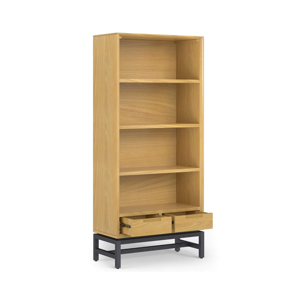 Alora Banting Mid-Century Oak Veneer Bookcase With Adjustable Shelves (SAK35178) - Saksby Wholesale - Design View