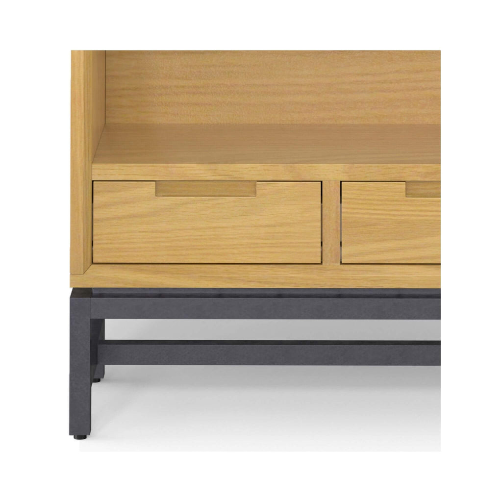Alora Banting Mid-Century Oak Veneer Bookcase With Adjustable Shelves (SAK35178) - Saksby Wholesale - Stand Details