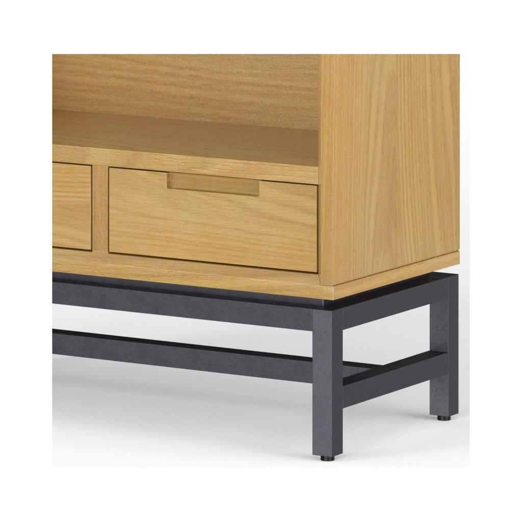 Alora Banting Mid-Century Oak Veneer Bookcase With Adjustable Shelves (SAK35178) - Saksby Wholesale - Stand View