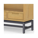 Alora Banting Mid-Century Oak Veneer Bookcase With Adjustable Shelves (SAK35178) - Saksby Wholesale - Stand View