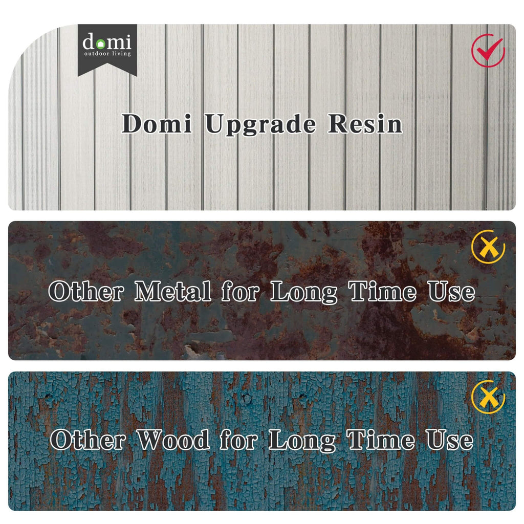 Alora Heavy-Duty Outdoor All-Weather Resin Storage Shed With Lockable Doors, Windows, And Vents (SAK39874) - Saksby Wholesale - Details View