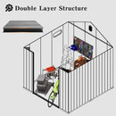 Alora Heavy-Duty Outdoor All-Weather Resin Storage Shed With Lockable Doors, Windows, And Vents (SAK39874) - Saksby Wholesale - Double Layer Structure View