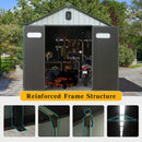 Alora Heavy-Duty Outdoor All-Weather Resin Storage Shed With Lockable Doors, Windows, And Vents (SAK39874) - Saksby Wholesale - Frame Structure View