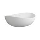 Alora Luxury 63-Inch Matte White Freestanding Soaking Bathtub With Overflow And Pop-Up Drain (SAK56140) - Saksby Wholesale - Side View