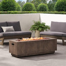 Alora Modern 50K BTU Outdoor Rectangular Propane Gas Fire Pit With Lava Rocks, 48 Inch (SAK82521) - Saksby Wholesale - Daylight View