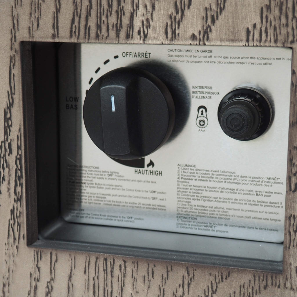 Alora Modern 50K BTU Outdoor Rectangular Propane Gas Fire Pit With Lava Rocks, 48 Inch (SAK82521) - Saksby Wholesale - Heat Control View