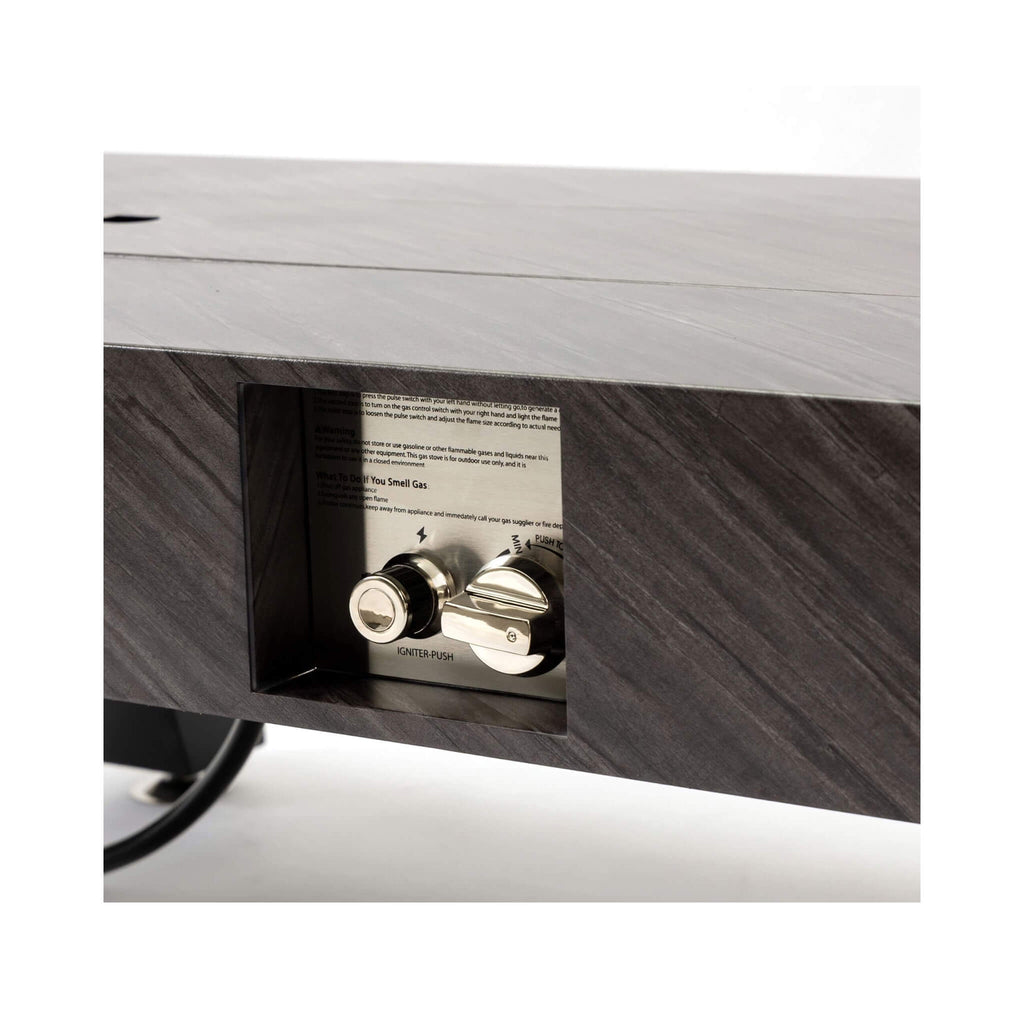 Alora Modern Outdoor Propane Fire Pit Table With Waterproof Cover (SAK42628) - Saksby Wholesale - Heat Control View