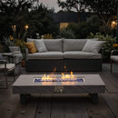 Alora Modern Outdoor Propane Fire Pit Table With Waterproof Cover (SAK42628) - Saksby Wholesale - Night View