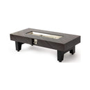 Alora Modern Outdoor Propane Fire Pit Table With Waterproof Cover (SAK42628) - Saksby Wholesale - No Fire Left Side View