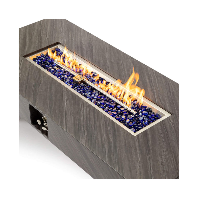 Alora Modern Outdoor Propane Fire Pit Table With Waterproof Cover (SAK42628) - Saksby Wholesale - Pit View