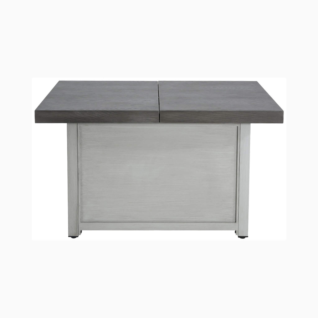 Alora Premium 50K BTU Rectangle Outdoor Aluminum Fire Pit Table (SAK70248) - Saksby Wholesale -Front View Close Table