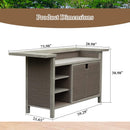 Alora Premium All-Weather Spacious Outdoor Patio Bar Table With Aluminum Frame (SAK51876) - Saksby Wholesale - Dimension View