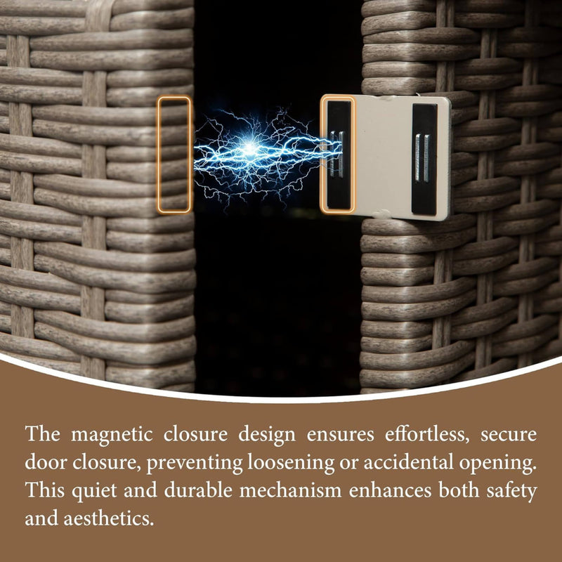 Alora Premium All-Weather Spacious Outdoor Patio Bar Table With Aluminum Frame (SAK51876) - Saksby Wholesale - Magnetic Closure View