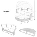Alora Premium Outdoor Garden Wicker Rattan Patio Daybed With Retractable Canopy (SAK43581) - Saksby Wholesale - Dimensions