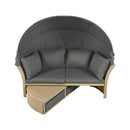 Alora Premium Outdoor Garden Wicker Rattan Patio Daybed With Retractable Canopy (SAK43581) - Saksby Wholesale - Rattan Design