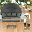 Alora Premium Outdoor Garden Wicker Rattan Patio Daybed With Retractable Canopy (SAK43581) - Saksby Wholesale - Sturdy Structure