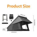 Aluminum 2-3 People Hard Shell Rooftop Tent With Tri-Color LED Lighting And Memory Foam Mattress (SAK57409) - Saksby Wholesale - Dimensions