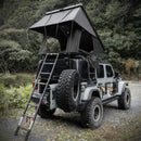 Aluminum 2-3 People Hard Shell Rooftop Tent With Tri-Color LED Lighting And Memory Foam Mattress (SAK57409) - Saksby Wholesale - Lifestyle Front Left View On SUV