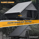 Aluminum 2-3 People Hard Shell Rooftop Tent With Tri-Color LED Lighting And Memory Foam Mattress (SAK57409) - Saksby Wholesale - Raised Rear Design