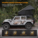 Aluminum 2-3 People Hard Shell Rooftop Tent With Tri-Color LED Lighting And Memory Foam Mattress (SAK57409) - Saksby Wholesale - Weather Ready