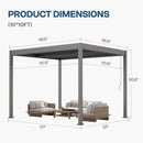 Aluminum Louvered Pergola Kit With Adjustable Roof & Drainage (SAK94316) - Saksby Wholesale - 10X10FT Dimensions