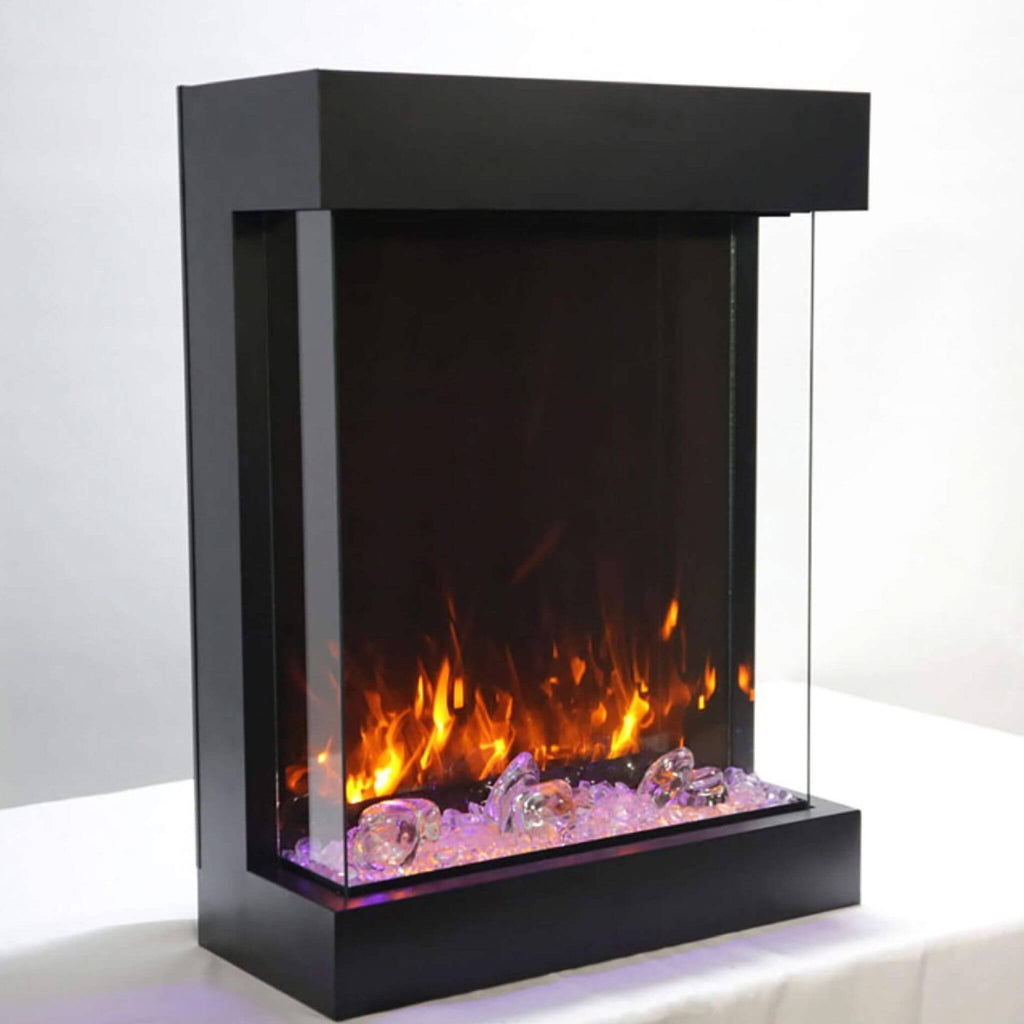 Amantii Cube 2025WM Freestanding Electric Fireplace [CUBE-2025WM] (SAK16508) - Saksby Wholesale - Front Right View
