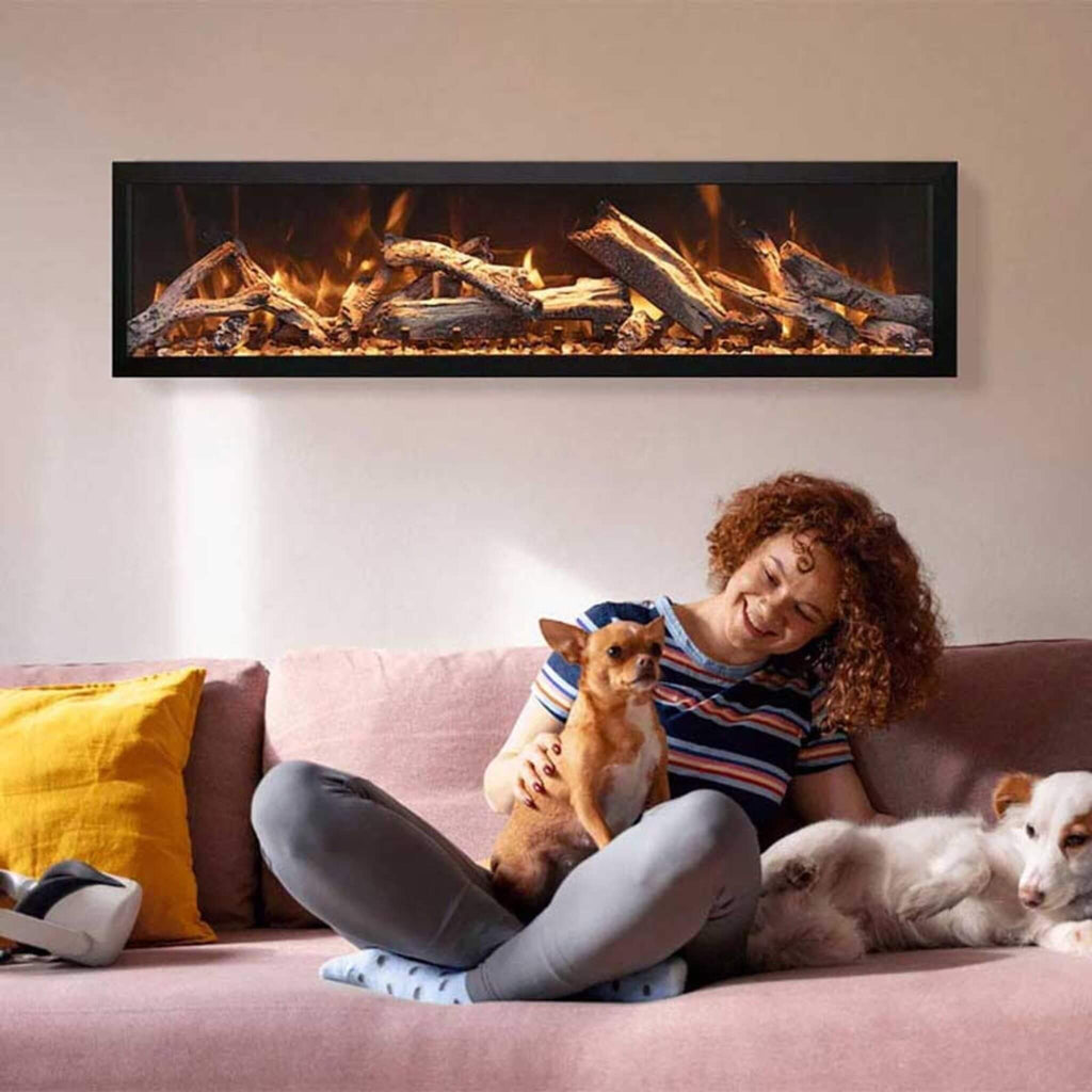 Amantii Panorama BI Deep 60" Smart Electric Fireplace [BI-60-DEEP-OD] (SAK75391) - Saksby Wholesale - Living Room View