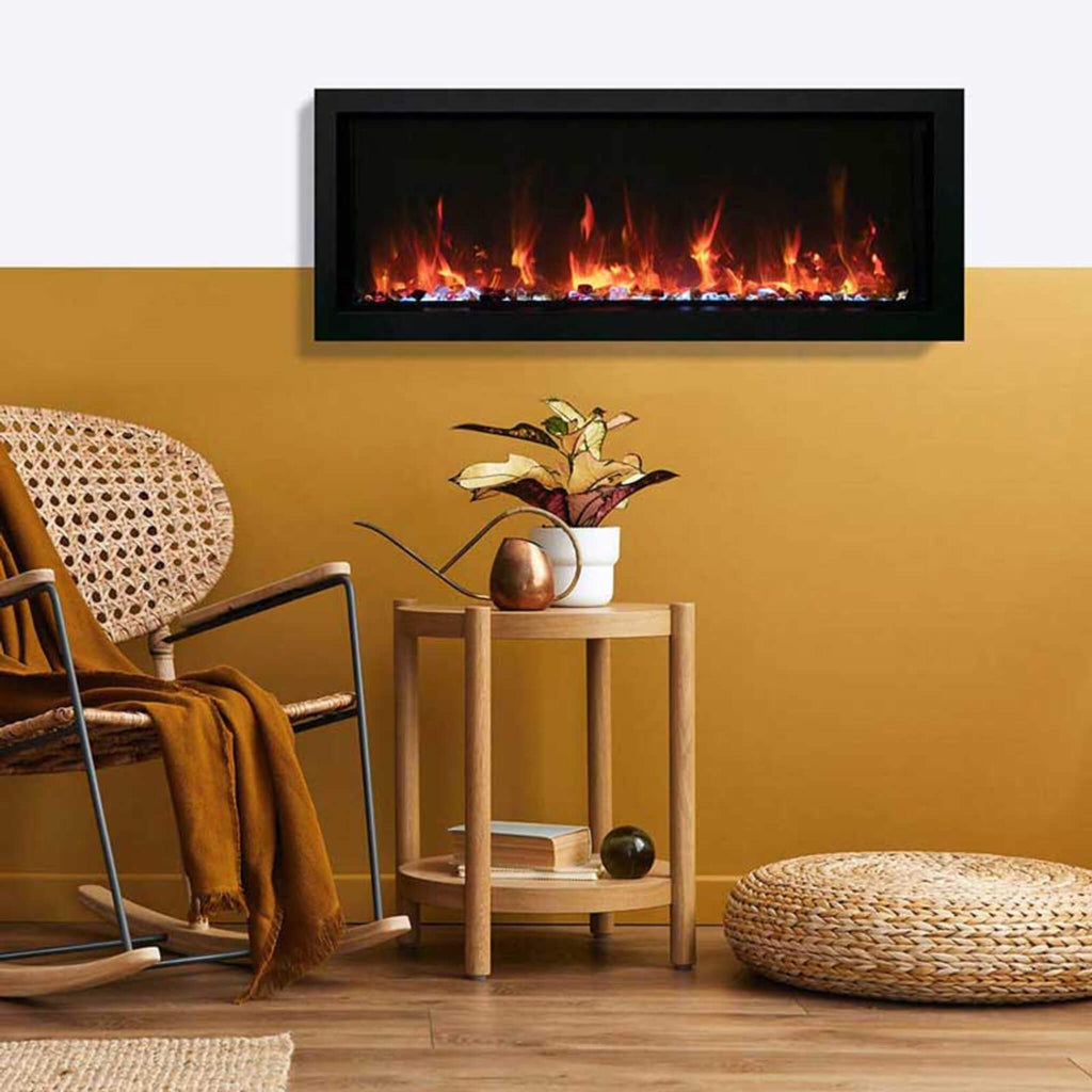 Amantii Panorama BI Extra Slim 60" Smart Electric Fireplace [BI-60-XTRASLIM] (SAK59128) - Saksby Wholesale - Living Room View